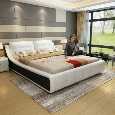 Design Bett Schlafzimmer Betten Textil Hotel Luxus Polster Möbel Stoff Möbel