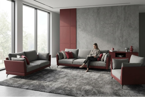 Sofagarnitur 3+2+1 Sitzer Stoff Textil Wohnlandschaft Sofas Couchen Polster