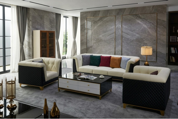 Sofagarnitur Leder Couch Garnituren Design Modern Sofa 3+2+1