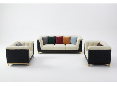 Sofagarnitur Leder Couch Garnituren Design Modern Sofa 3+2+1
