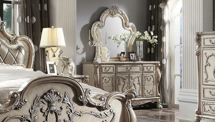 Spiegel Kommode Schlafzimmer Holz Set Möbel Klassische Kommoden 2tlg. Sideboard