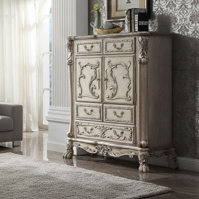 Barock Kommode Schrank Luxus Kommoden Schrank Regal Konsole Möbel Silber Regale