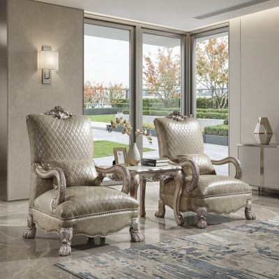 Sessel Hotel Polster Stühle Klassischer Einsitzer Holz Leder Wohnzimmer Barock