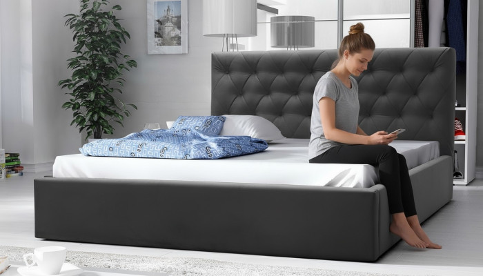 Luxus Bett Ehebett Stil Möbel Schlafzimmer Hotel Betten 180x200 Chesterfield