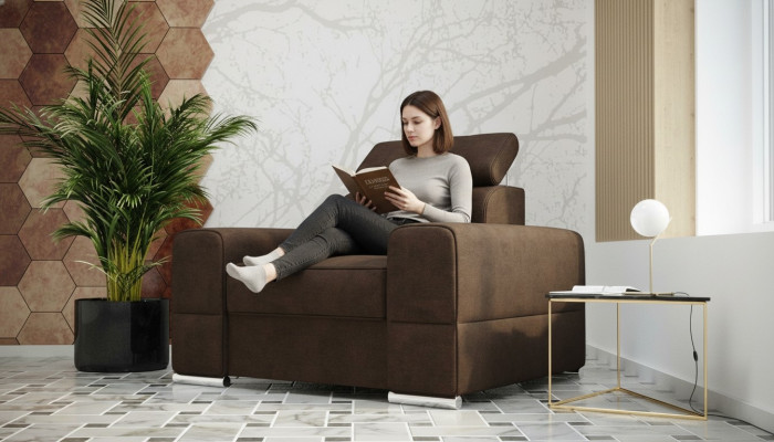 Design Luxus Chair Sessel Sofa 1 Sitzer Fernseh Lounge Chaise Sofa Leder Textil