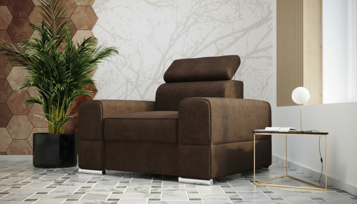 Design Luxus Chair Sessel Sofa 1 Sitzer Fernseh Lounge Chaise Sofa Leder Textil