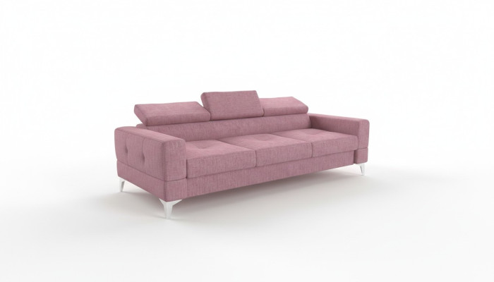 Dreisitzer Couch Polster Design Sofa Moderne 3er Sitz Zimmer Möbel Rosa Sofas
