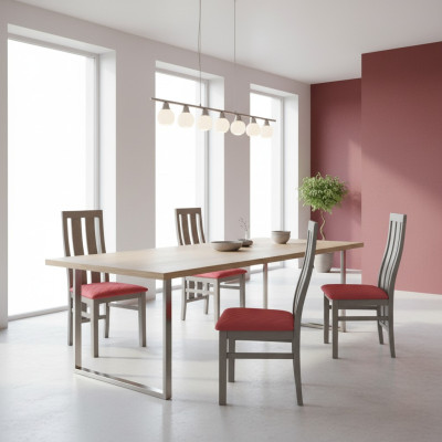 Garnitur Komplett K69 Design 4x Stuhl Set Esszimmer Textil Polster Sitz Stühle