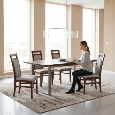 Modernes Stuhl Set Sitz Polster Garnitur Esszimmer 4x Stühle Küche Gruppe Neu