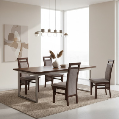 Modernes Stuhl Set Sitz Polster Garnitur Esszimmer 4x Stühle Küche Gruppe Neu