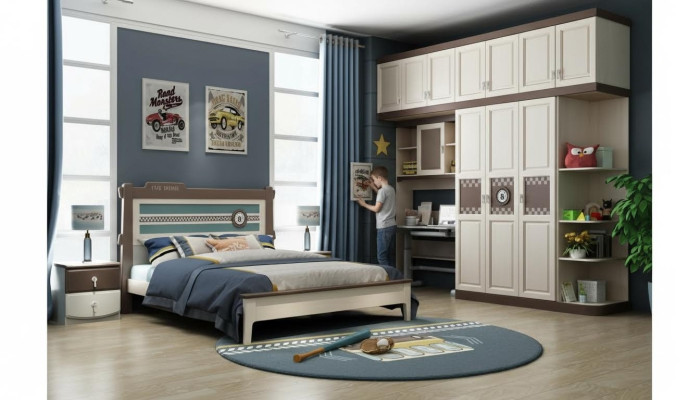 Schlafzimmer Komplett Set Bett Nachttisch Kommode 6tlg Design Holz Möbel Sets