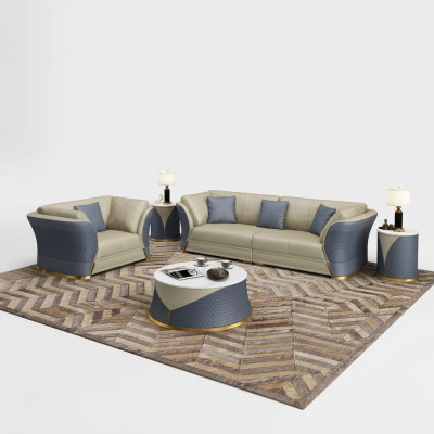 Sofagarnitur 4+1 Sitzer Couch Polster Garnitur Möbel Italienische Design Sofa