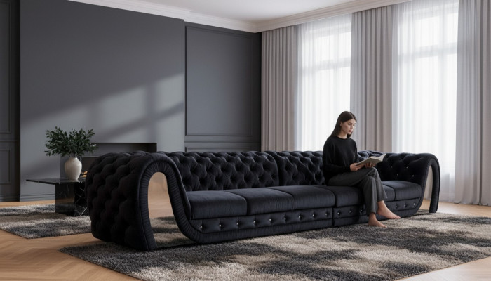 Sofas 6 Sitzer Textil Big Xxl Wohnzimmer Stoff Neu Sofa Couch Polsterung Möbel