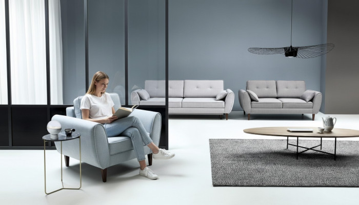 Sofas moderne Luxus Garnitur 3+2+1 Sitz Textil komplette Garnituren Neu Möbel
