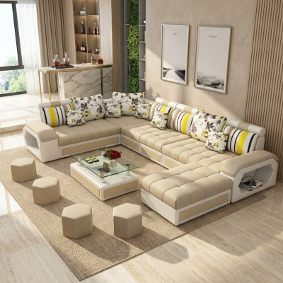 Couch Möbel Wohnlandschaft Luxus Sofas Ecksofa U-form Polster Modern Relax Sofas