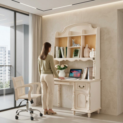 Set Schreibtisch Schrank + Sessel Bürotisch mit Schubladen PC Tisch 2 tlg.
