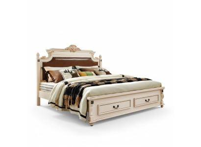 Bett Polster Design Luxus Doppel Hotel Betten Schlafzimmer Barock Holz Möbel Neu