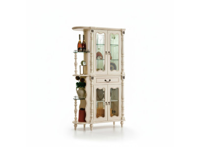 Vitrine Vitrinenschrank Wohnzimmer Klassisch Glas Bar Holz Schrank Glasschrank