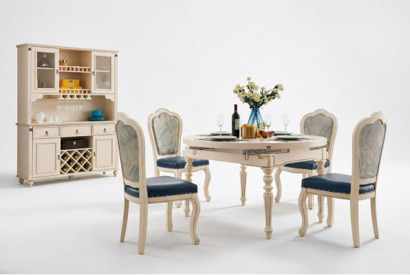 Gruppe Ess Zimmer Tisch 4x Stuhl Set Holz Garnitur Tische Rund 5tlg. Sets Möbel