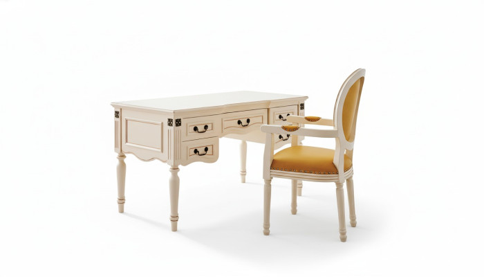 Schreibtisch Sessel Office Klassische Büro Möbel Einrichtung Tisch 2tlg. Set Neu
