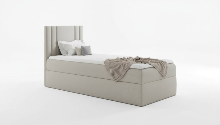 Mini Bett Single Schlafzimmer Betten Polster Design Jugendbett Luxus Stoff