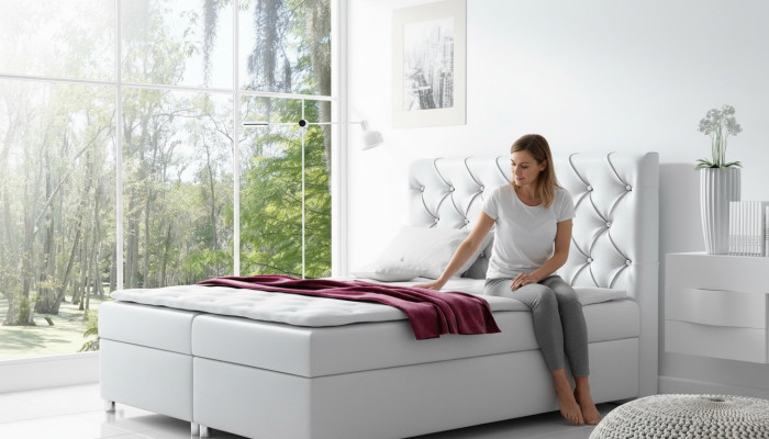 Chesterfield Bett Modern Boxspringbett Doppelbett Polsterbett Betten 200x200 Neu