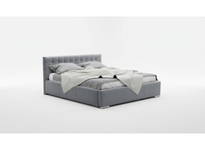 Bettrahmen Doppelbett Modern Ehebett Betten Polsterbett Grau Schlafzimmer 160 cm
