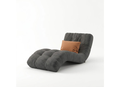 Chaiselounge Chesterfield Liege design Club Chaise Polster Stoff Couch Sofa neu