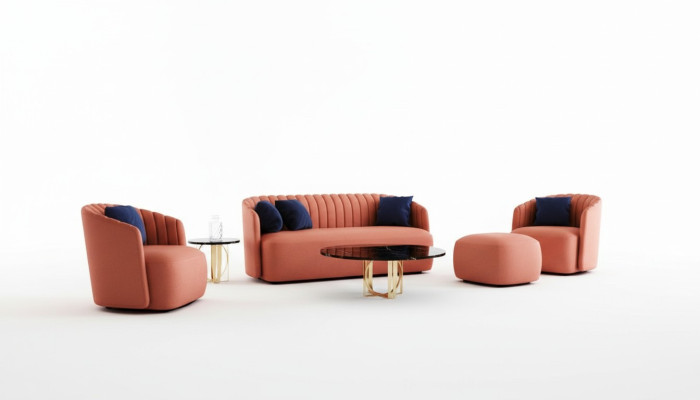 Couch Luxus Set 4 tlg Sofagarnitur 321 Hocker Garnitur Sofa Sofas Sessel Gruppe Neu