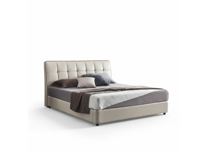 Betten Designer Doppelbett Ehebett 180x200cm Lederbett Leuchte Polsterbett
