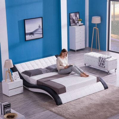 Design Bett Digital Sound USB Betten Luxus Schlafzimmer Möbel Leder