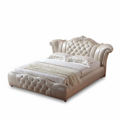 Design Chesterfield Bett Textil Samt Polster Hotel Leder Betten Schlafzimmer