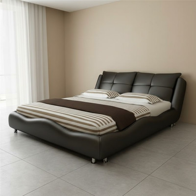 Modernes Hotel Gestell Luxus Schlaf Zimmer Betten Design Leder Bett