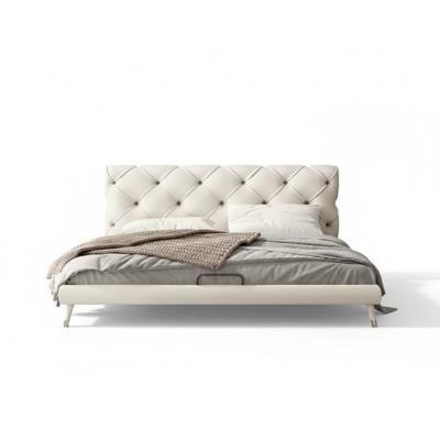 Betten 180x200cm Schlaf Zimmer Textil Stoff Bett Chesterfield Design Luxus