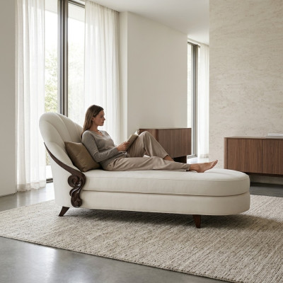 Chaiselongue Elegante Liege Italienische Möbel Liegen Holz Italienische Möbel
