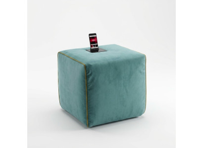 Hocker Ladestation Handy Polsterhocker Sitzhocker Hocker Ottomane Pouf Fußhocker