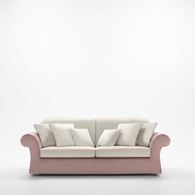 Klassische Polstermöbel Sofas Design Luxus Couch Sofa Textil Sofas Rosa 3 Sitzer