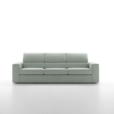 Modern Luxus Design Sofa 3 Sitzer Möbel Polster Hellgrün Textil Holz alfitalia