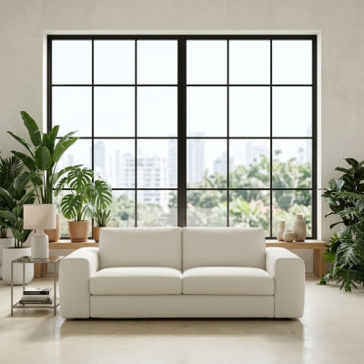 Wohnzimmer Polstermöbel Sofas Stoff Holz Luxus alfitalia Design Sofa 3 Sitzer