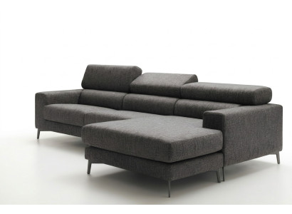 Design Polster Wohnzimmer Moderne Luxus Ecke Textil Holz Sofa L-Form alfitalia