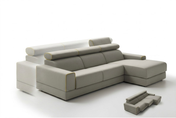 Ladestation Eckcouch Sofa Couch Sofas Couchen Garnitur Möbel Stoff alfitalia Neu