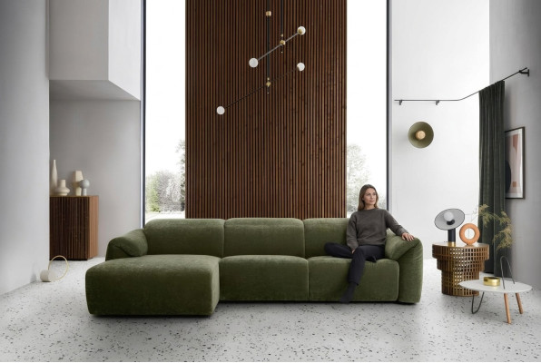 Sofas Textilsofa Couch Wohnlandschaft Sofa Sitz Esk Ecksofa L-form Italien Neu