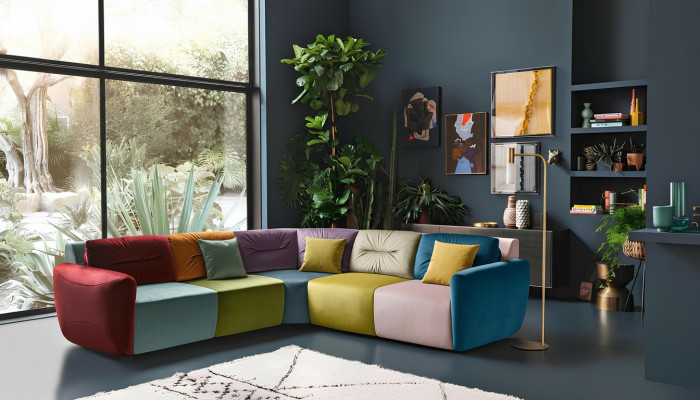 Ecksofa Textil Eck Wohnlandschaft Design Ecksofa Sofa Couch Italien Alfitalia