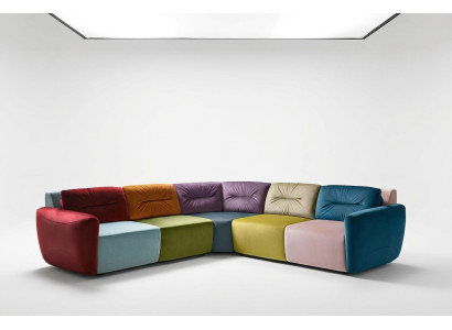 Ecksofa Textil Eck Wohnlandschaft Design Ecksofa Sofa Couch Italien Alfitalia