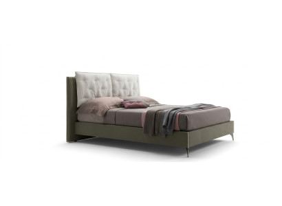 Designer Bett Schlafzimmer Betten Textil Hotel Luxus Stoff Polster Sitz Italien