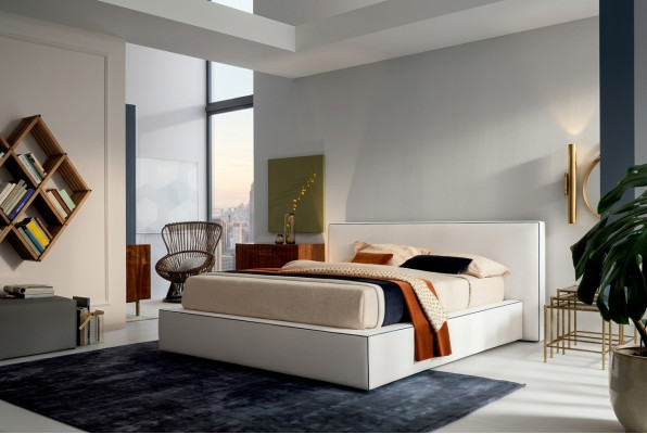 Italienische Designer Bett Schlafzimmer Betten Textil Hotel Luxus Polster Möbel