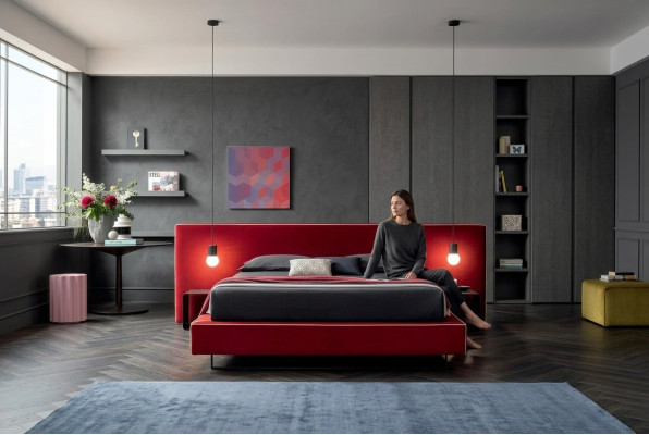 Design Luxus Doppel Hotel Betten Stoff Luxus Schlafzimmer Bett Italien Möbel Neu