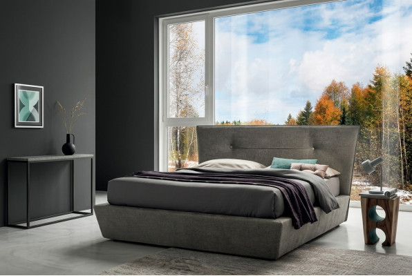 Designer Bett Betten Schlafzimmer Leder Textil Hotel Luxus Samt Polster