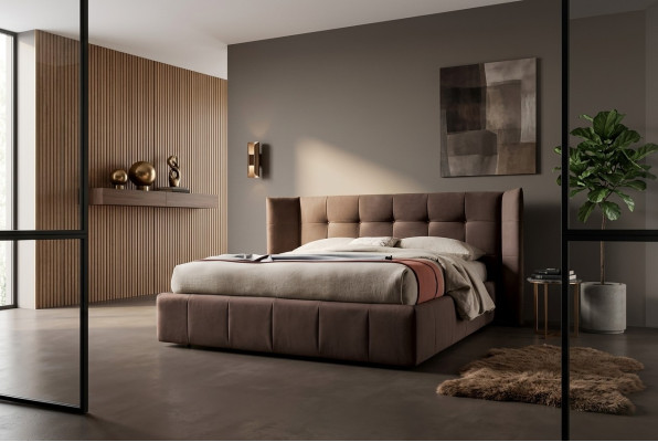 Doppelbett Bett Ehebett Design Luxus Luxur Polsterbett Designbett Textil Betten