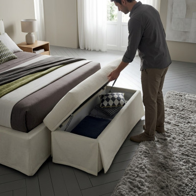 Modern Hocker Design Bänke Wohn Schlaf Bank Hocker Zimmer Polster Textil Stoff